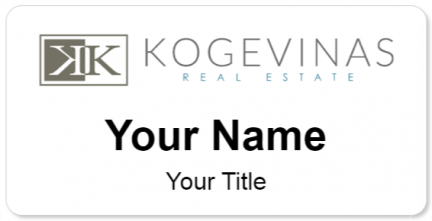 Custom name badges for Kogevinas Real Estate