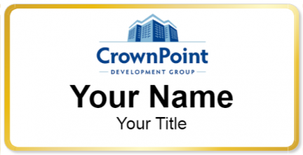 Custom name badges for CrownPoint Development Group