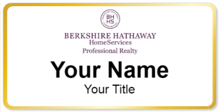Custom name badges for Berkshire Hathaway HomeServices Professional Realt