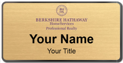 Custom name badges for Berkshire Hathaway HomeServices Professional Realt