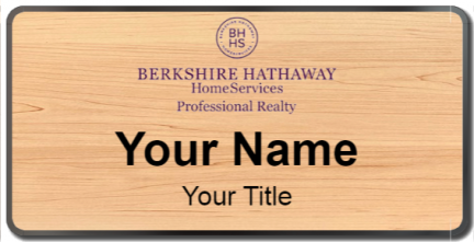 Custom name badges for Berkshire Hathaway HomeServices Professional Realt