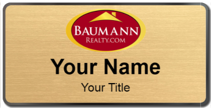 Custom name badges for Baumann Realty