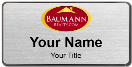 Custom name badges for Baumann Realty