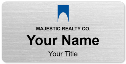 Custom name badges for Majestic Realty Company