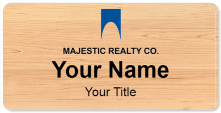 Custom name badges for Majestic Realty Company