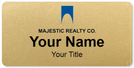 Custom name badges for Majestic Realty Company