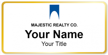 Custom name badges for Majestic Realty Company