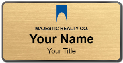 Custom name badges for Majestic Realty Company