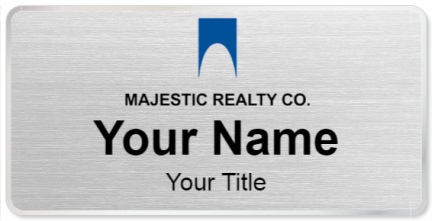 Custom name badges for Majestic Realty Company