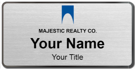 Custom name badges for Majestic Realty Company