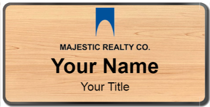 Custom name badges for Majestic Realty Company