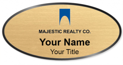 Custom name badges for Majestic Realty Company