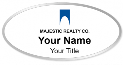 Custom name badges for Majestic Realty Company