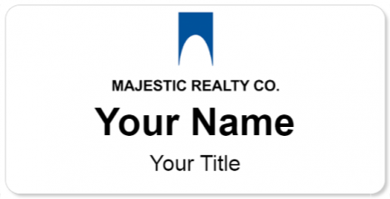 Custom name badges for Majestic Realty Company