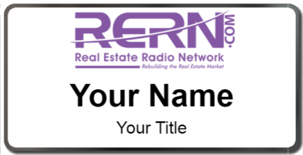 Custom name badges for Real Estate Radio Network