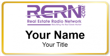 Custom name badges for Real Estate Radio Network