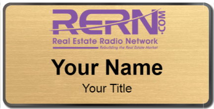 Custom name badges for Real Estate Radio Network