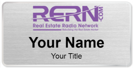 Custom name badges for Real Estate Radio Network