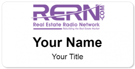 Custom name badges for Real Estate Radio Network