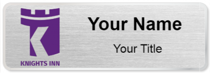 Custom name badges for Knights Inn
