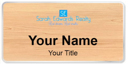 Custom name badges for Sarah Edwards Realty
