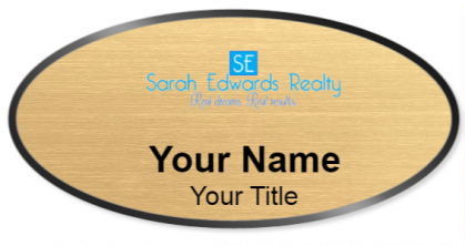 Custom name badges for Sarah Edwards Realty