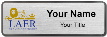Custom name badges for Laer Realty Partners