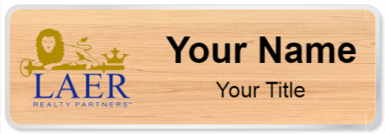 Custom name badges for Laer Realty Partners