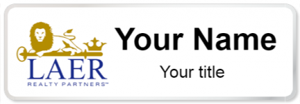 Custom name badges for Laer Realty Partners
