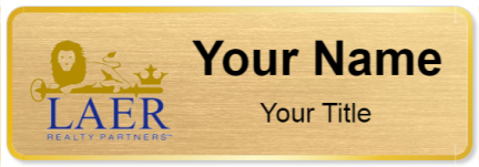 Custom name badges for Laer Realty Partners