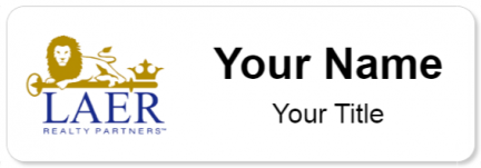 Custom name badges for Laer Realty Partners