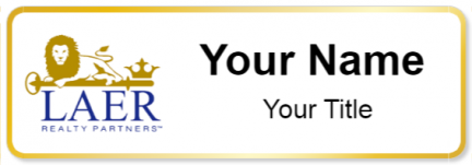 Custom name badges for Laer Realty Partners