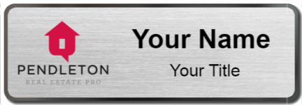 Custom name badges for Pendleton Real Estate