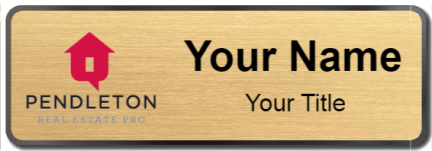 Custom name badges for Pendleton Real Estate