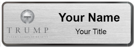 Custom name badges for Trump International Realty