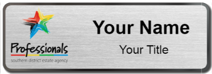 Custom name badges for Professionals Southern District Estate Agency