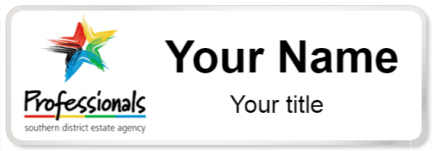 Custom name badges for Professionals Southern District Estate Agency