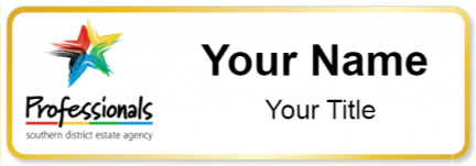 Custom name badges for Professionals Southern District Estate Agency