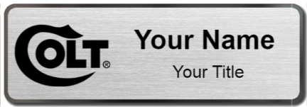 Custom name badges for Colts Manufacturing