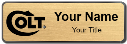 Custom name badges for Colts Manufacturing