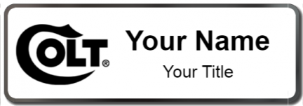 Custom name badges for Colts Manufacturing