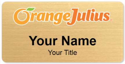 Custom name badges for Orange Julius