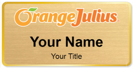 Custom name badges for Orange Julius