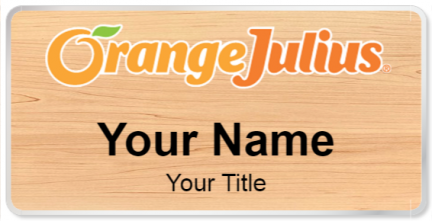Custom name badges for Orange Julius