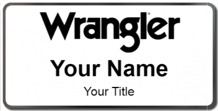 Custom name badges for Wrangler Jeans