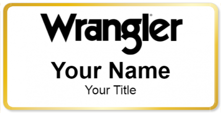 Custom name badges for Wrangler Jeans