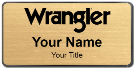 Custom name badges for Wrangler Jeans