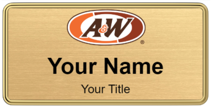 Custom name badges for A&W Restaurants