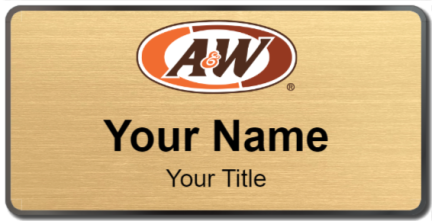 Custom name badges for A&W Restaurants