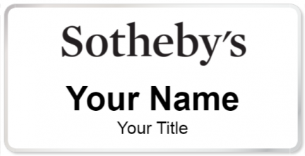 Custom name badges for Sothebys
